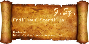 Frühauf Szeréna névjegykártya